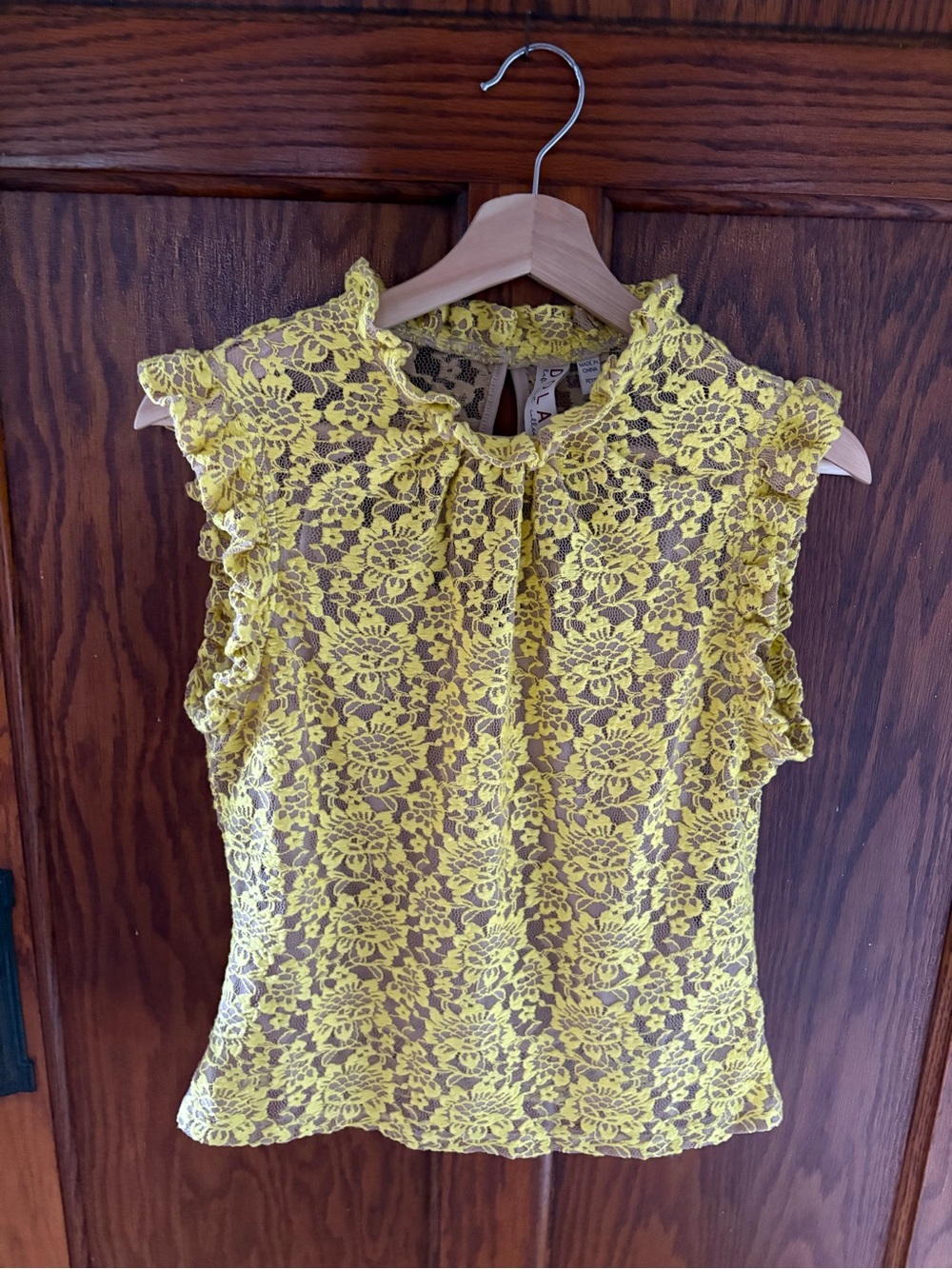 Anthropologie Petites Dolan Left Coast Collection Blouse Yellow | Women's M NWT
